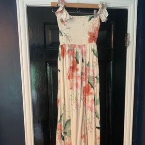 Off the shoulder Maxi Dress - Plum Sugar (NWT)